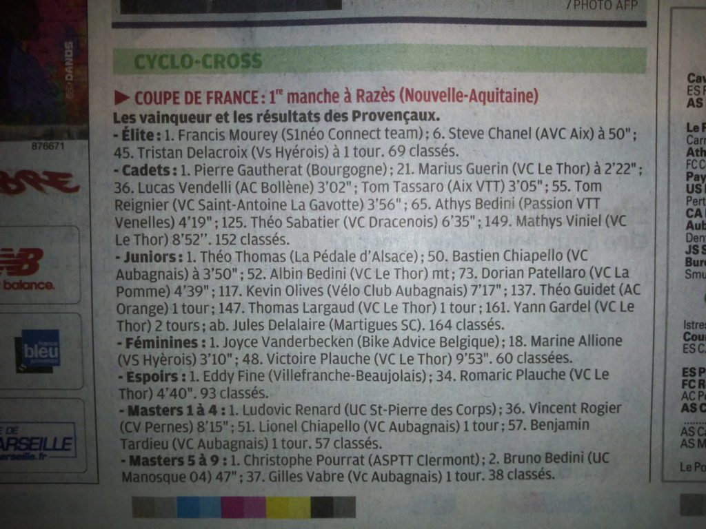 classement coupe de France Razes journal